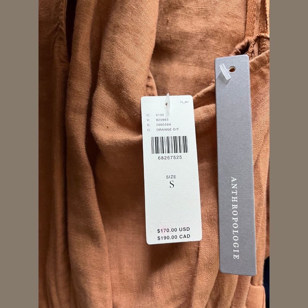 Anthropologie Cloth & Stone NWT linen cross-halter maxi dress (small) - Picture 11 of 11